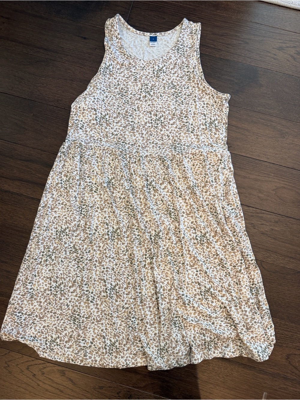 Old Navy Tan Leopard Print Dress Size Medium - C8-099